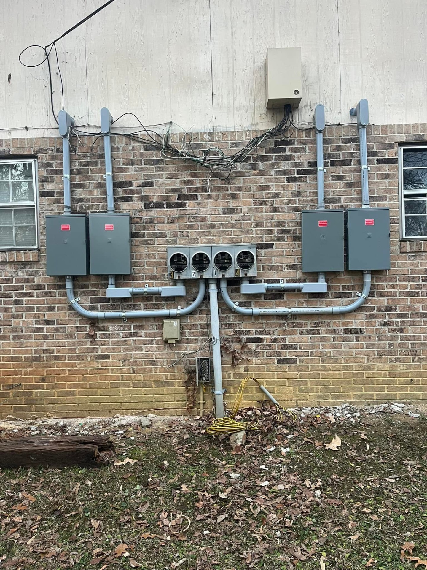 Clean, code-compliant multi-meter service installed by Bolt & Timber